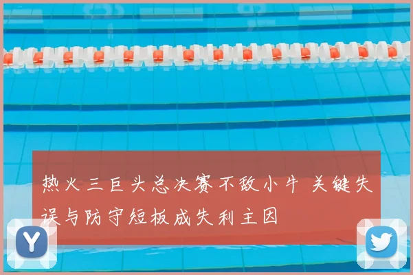 热火三巨头总决赛不敌小牛 关键失误与防守短板成失利主因